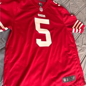 NFL Red Team Jersey with NFL Shield and Nike Tag
